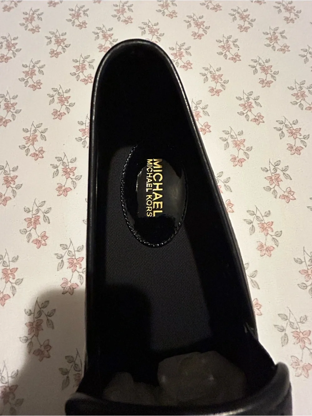 Michael Kors Black Perforated Slip-On